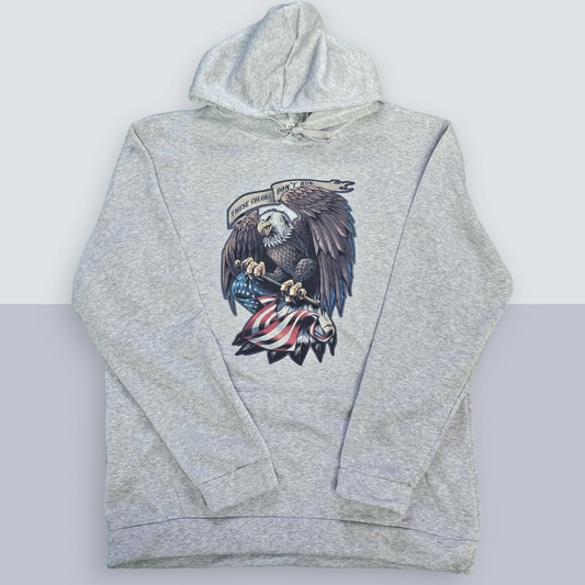 Hooded Sweatshirt - Patriotic Eagle Colors Don't Bleed