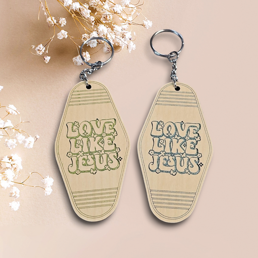 Keychain - Motel Style Love Like Jesus