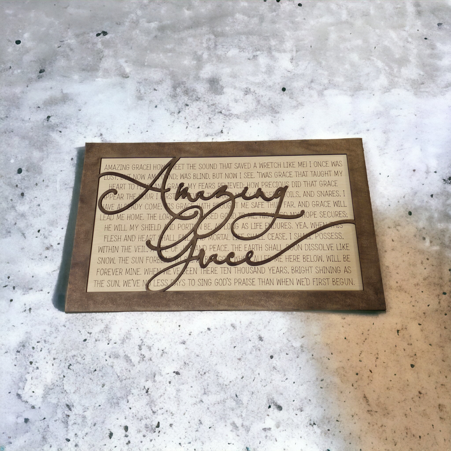 Laser Engraved Sign Amazing Grace